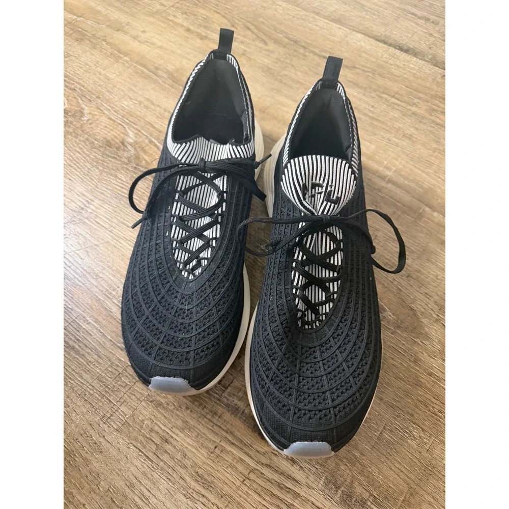 APL TechLoom Zipline Mens 11.5 Black White Running Shoes Sneakers 0622XC